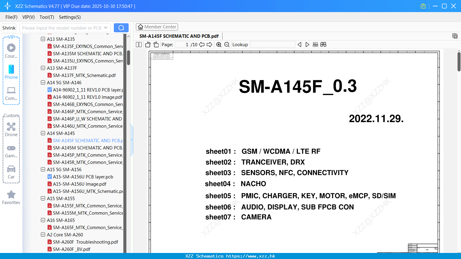 Samsung SM-A145F SCHEMATIC AND PCB